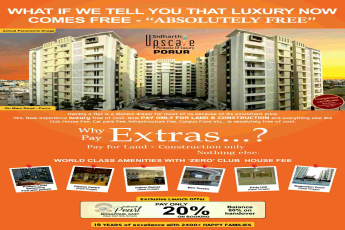 Pay only for land & construction and nothing else at Sidharth Upscale in Chennai